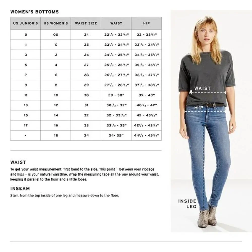 Levi's High Rise Ankle Straight Jeggings - Size 00 - Picture 7 of 7